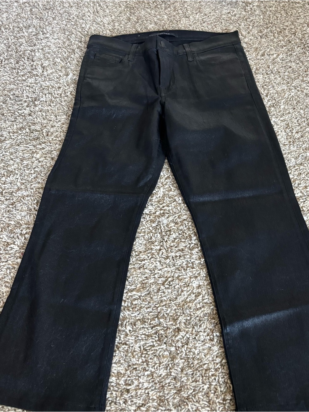 Women Black Jeans Straight Fit selena Cristalline waxed jeans 30 NWOT J. Brand